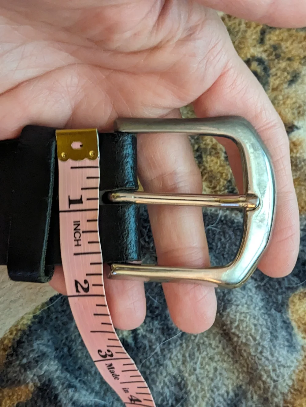 Black Leather Belt with Silver Buckle Vintage Rich Girl Starter Pack